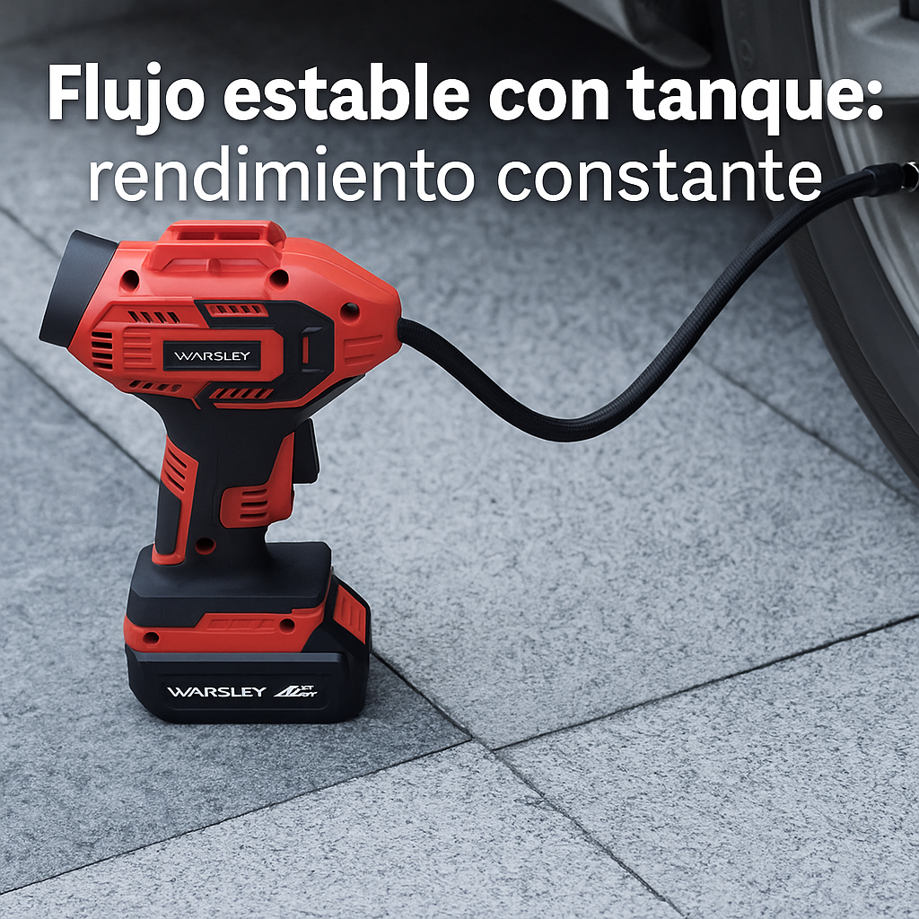 🔧 Compresor de Aire 36V con Doble Batería – Inflador Automático Digital con Tanque Integrado