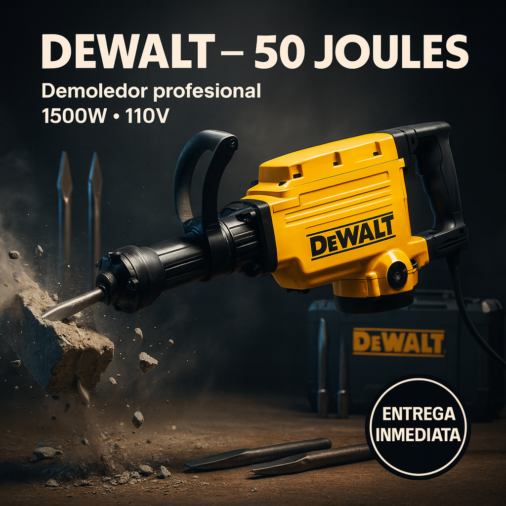 Demoledor Eléctrico DeWALT 50J (1500W, 1450 BPM, 110V)
