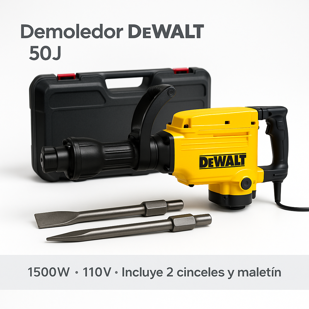 Demoledor Eléctrico DeWALT 50J (1500W, 1450 BPM, 110V)