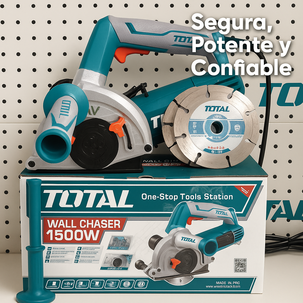 Ranuradora de Pared TOTAL 1500W – Precisión y Potencia para Cortes Profesionales