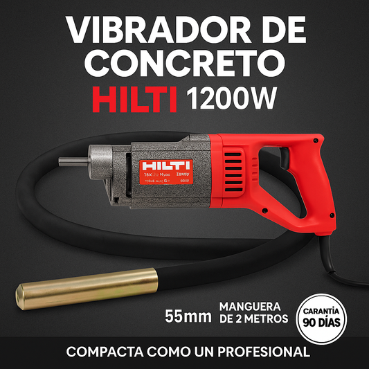 Vibrador de Concreto Industrial HILTI 1200W  – Concreto firme, obra segura 💪