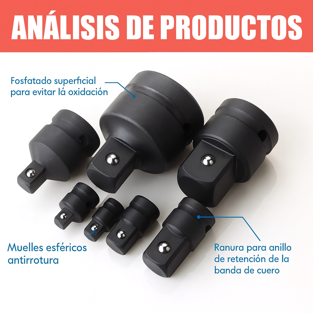 Juego de Adaptadores de Impacto Profesional – Acero Cromo Vanadio