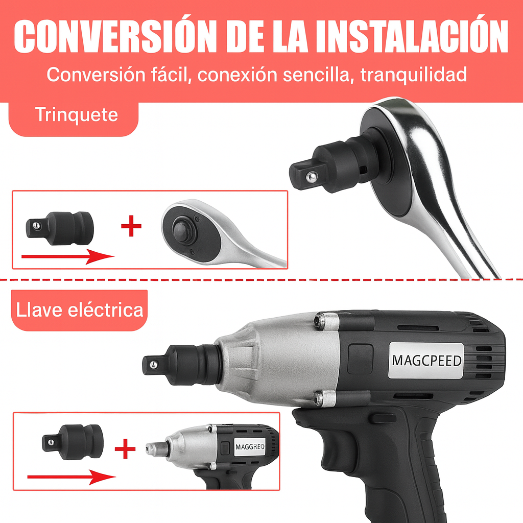 Juego de Adaptadores de Impacto Profesional – Acero Cromo Vanadio