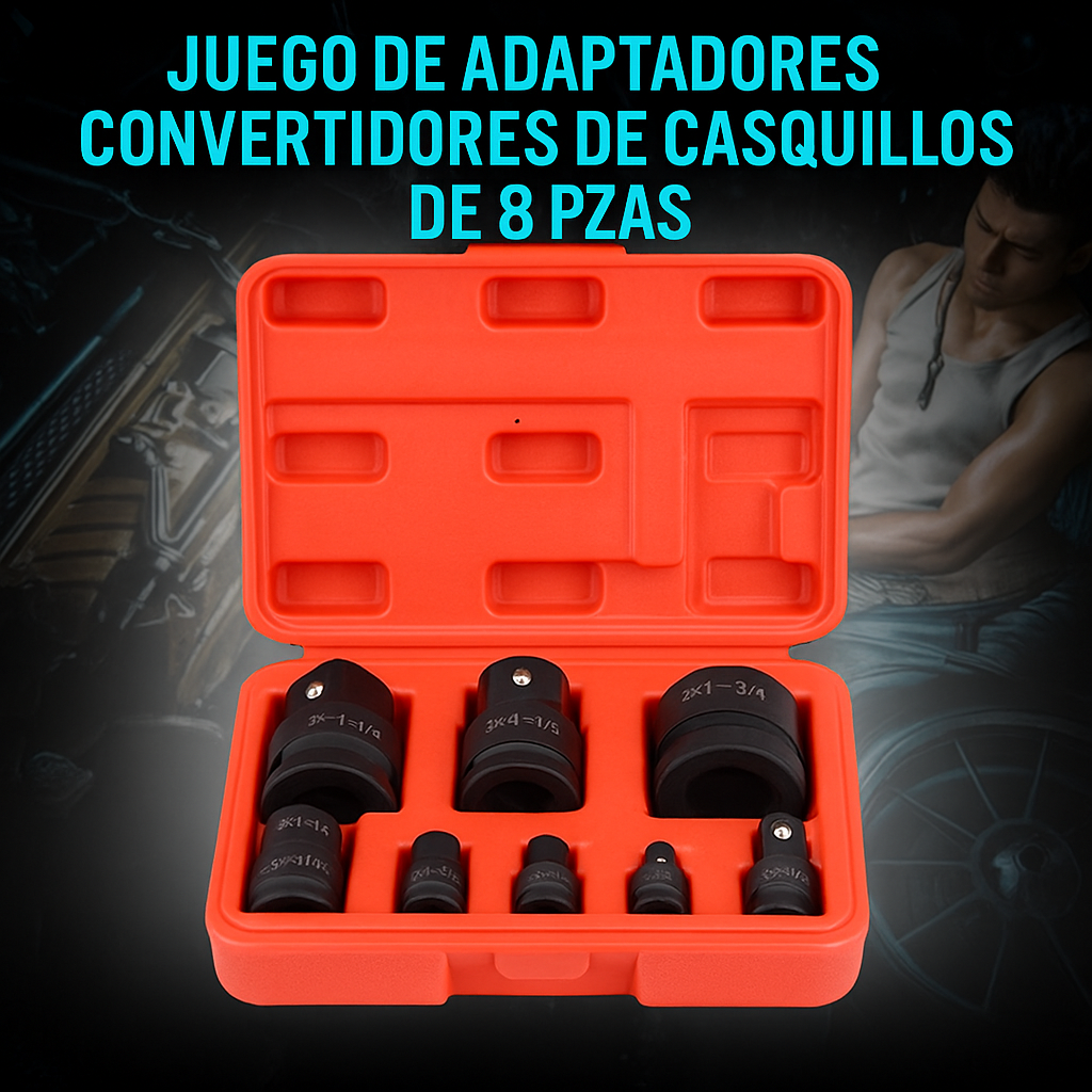 Juego de Adaptadores de Impacto Profesional – Acero Cromo Vanadio