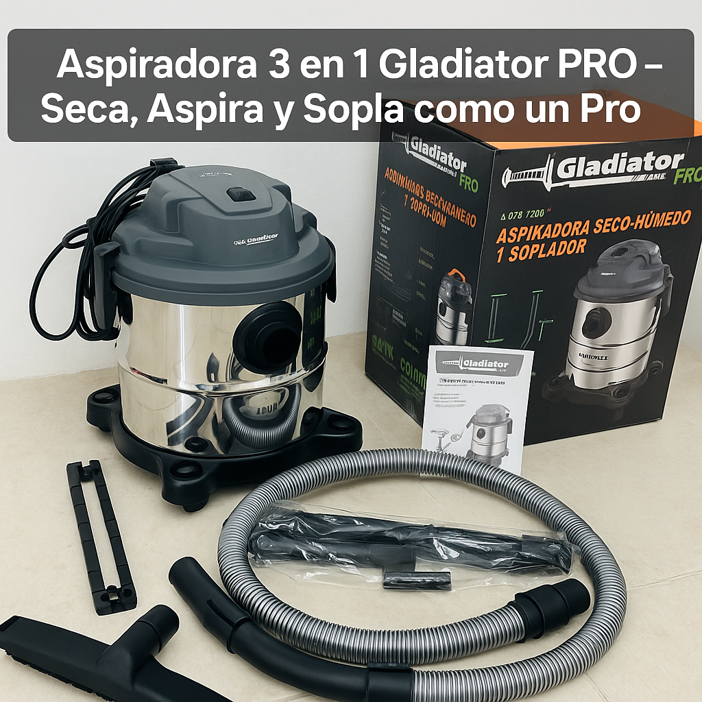 Aspiradora Gladiator PRO A820/1/120 – Potencia y Versatilidad en un Solo Equipo