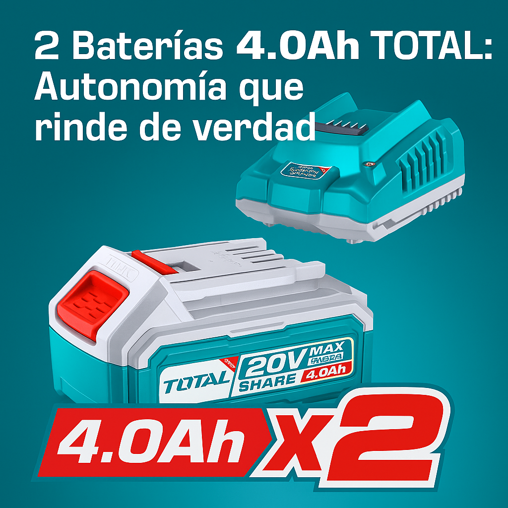 Combo Inalámbrico TOTAL 20V – Potencia profesional sin cables