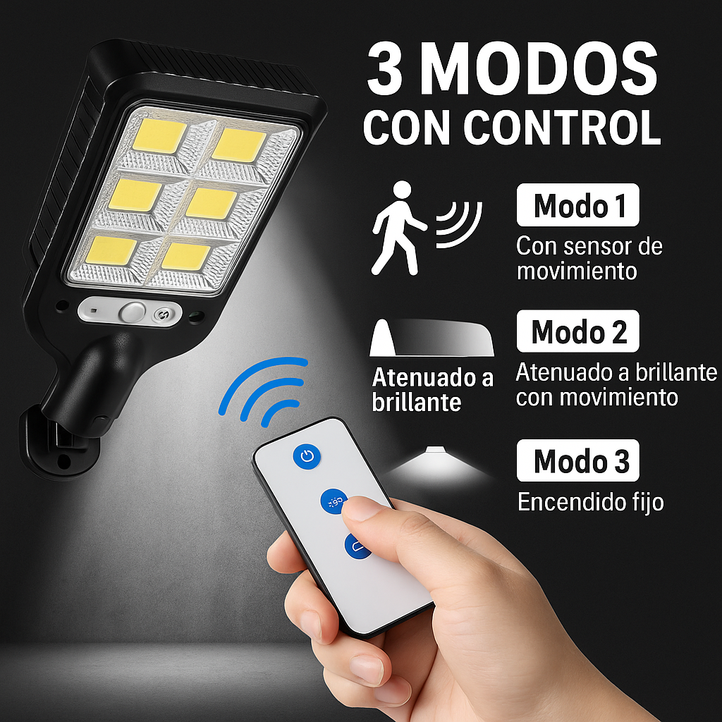Set x4 Lámparas Solares para Exterior con Control Remoto