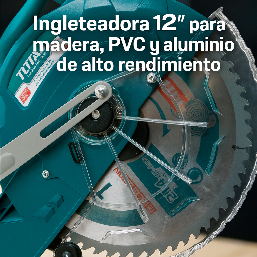 Sierra Ingleteadora Total 2400 W (12”) Telescópica Industrial