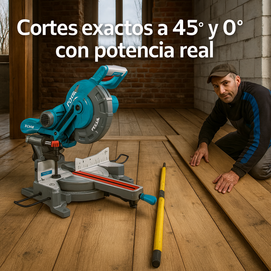 Sierra Ingleteadora Total 2400 W (12”) Telescópica Industrial