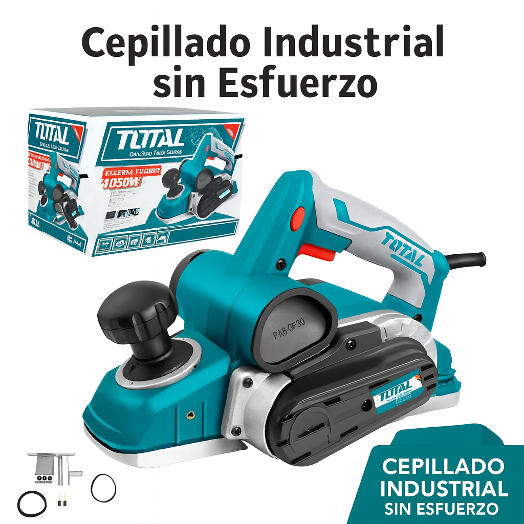 Cepillo Eléctrico 1050W (120V) — Acabado profesional en una pasada.