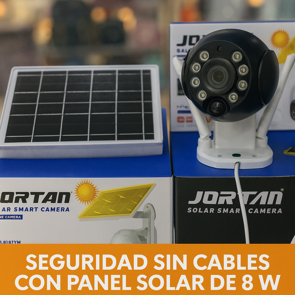 Cámara Solar JORTAN - Wifi - Alta Resolución Full Hd 1080