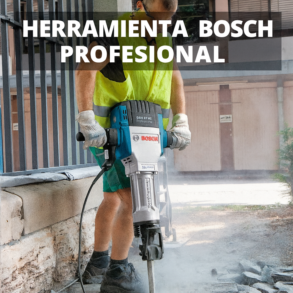 Demoledor  Bosh 1850 W   Potencia Alemana para Trabajo Pesado con estuche metalico
