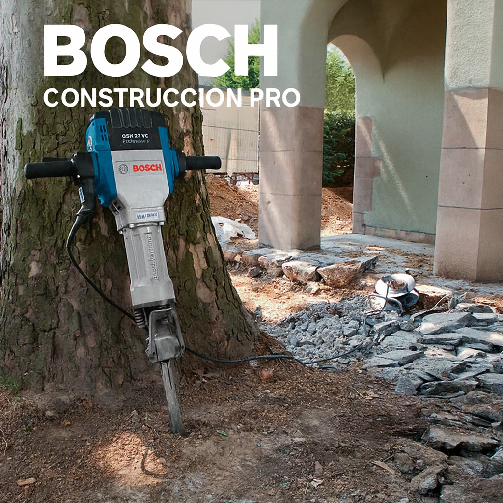 Demoledor  Bosh 1850 W   Potencia Alemana para Trabajo Pesado con estuche metalico