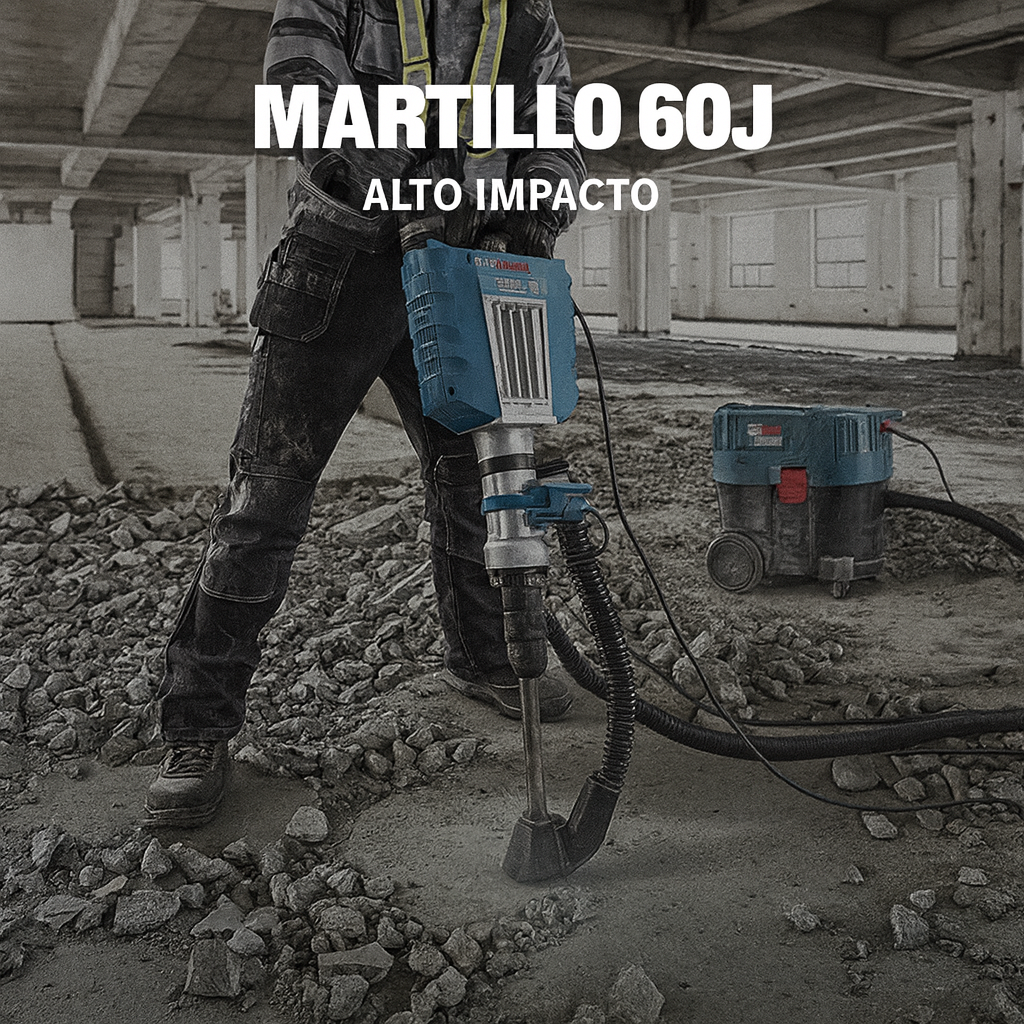 Demoledor  Bosh 1850 W   Potencia Alemana para Trabajo Pesado con estuche metalico