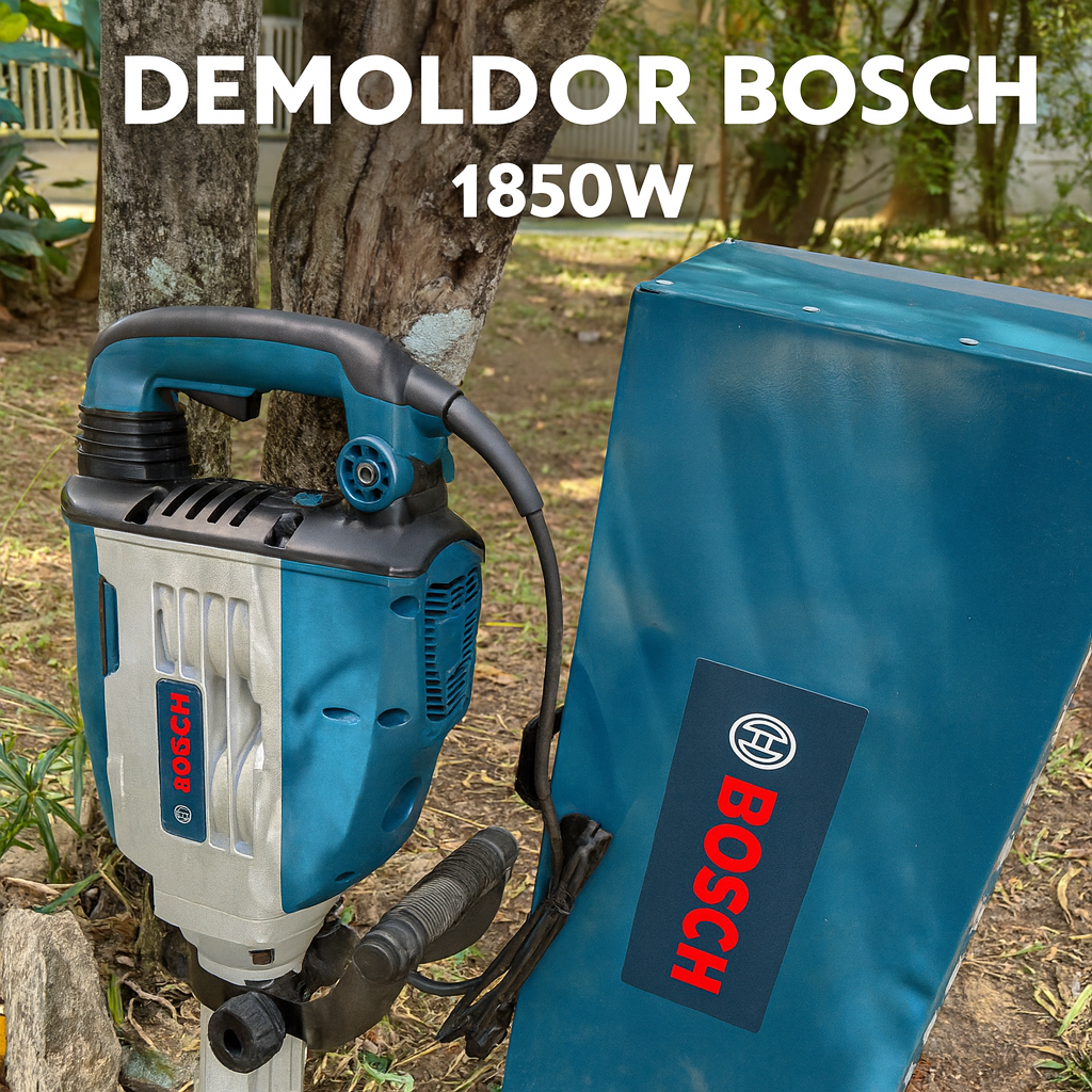 Demoledor  Bosh 1850 W   Potencia Alemana para Trabajo Pesado con estuche metalico