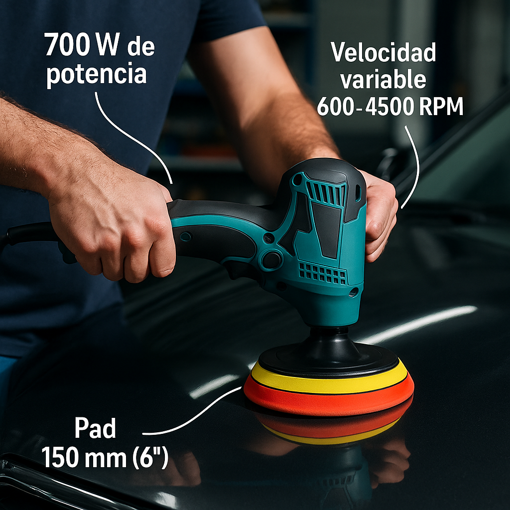 LIJADORA POLICHADORA VERTICAL 700 W  Brillo Pro en Minutos