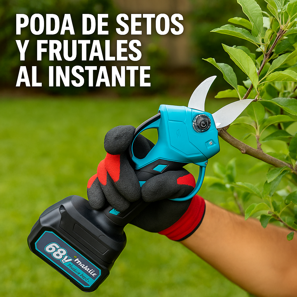 KIT DE MINI MOTOSIERRA Y TIJERA PODADORA INALÁMBRICA 68V