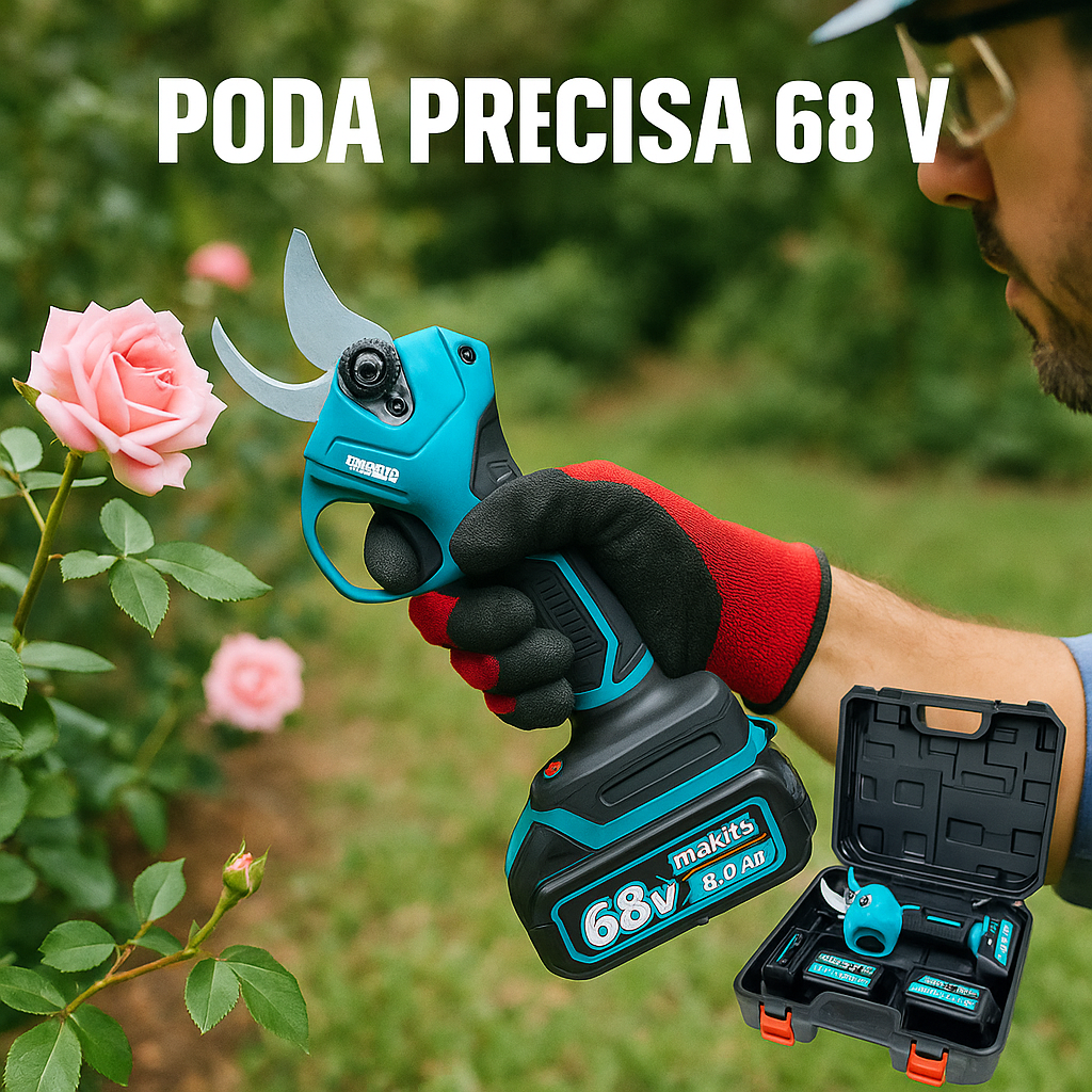 KIT DE MINI MOTOSIERRA Y TIJERA PODADORA INALÁMBRICA 68V