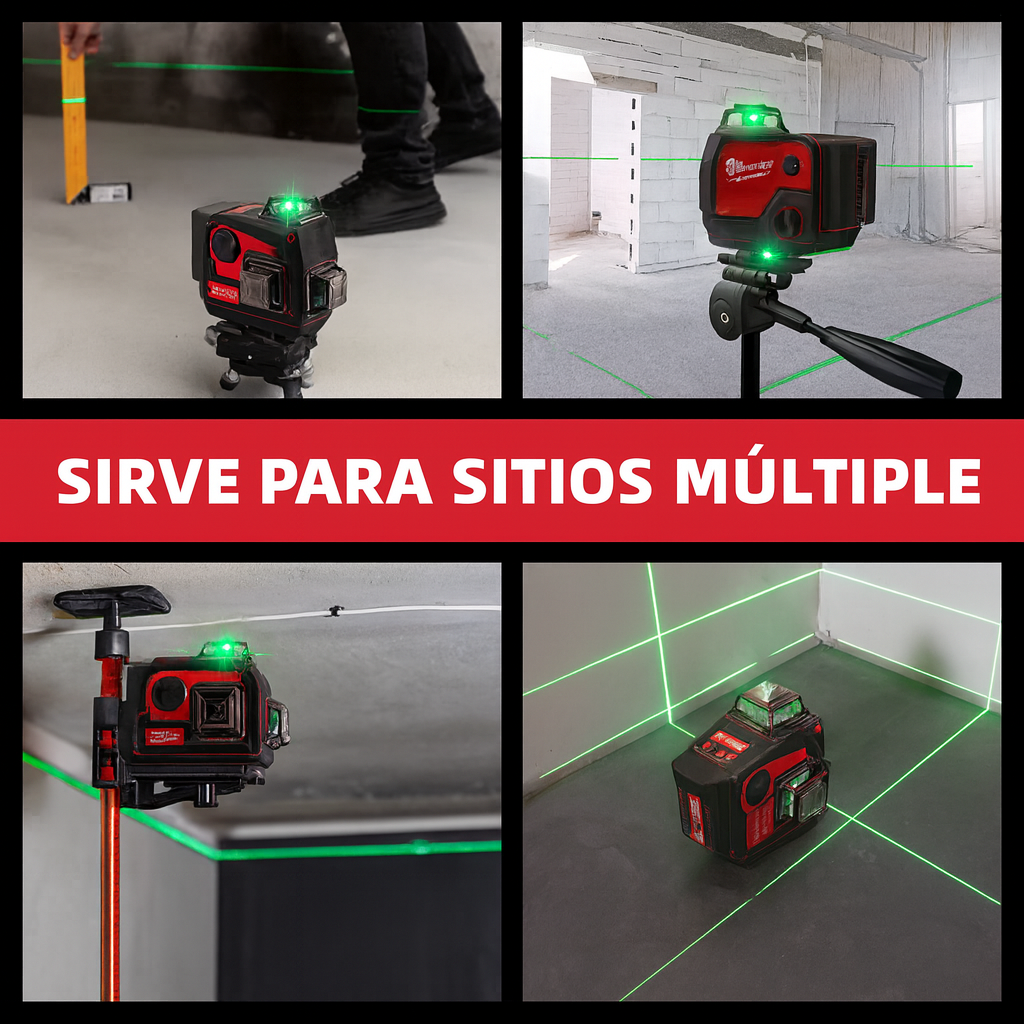 Nivel Láser Milwaukee 4D – 16 Líneas Verdes | Precisión Extrema + Tecnología Bluetooth