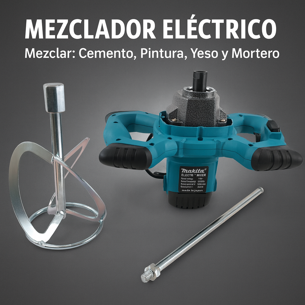 Mezclador Eléctrico Makita 2400W - 6 Velocidades Para Mezclas Perfectas y Rápidas.