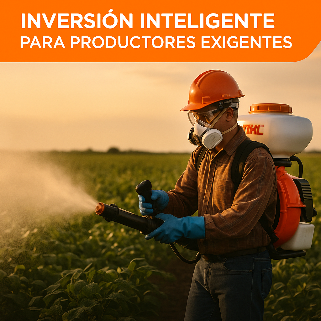 Fumigadora 3-en-1: nebuliza líquidos, pulveriza polvos y esparce granulados