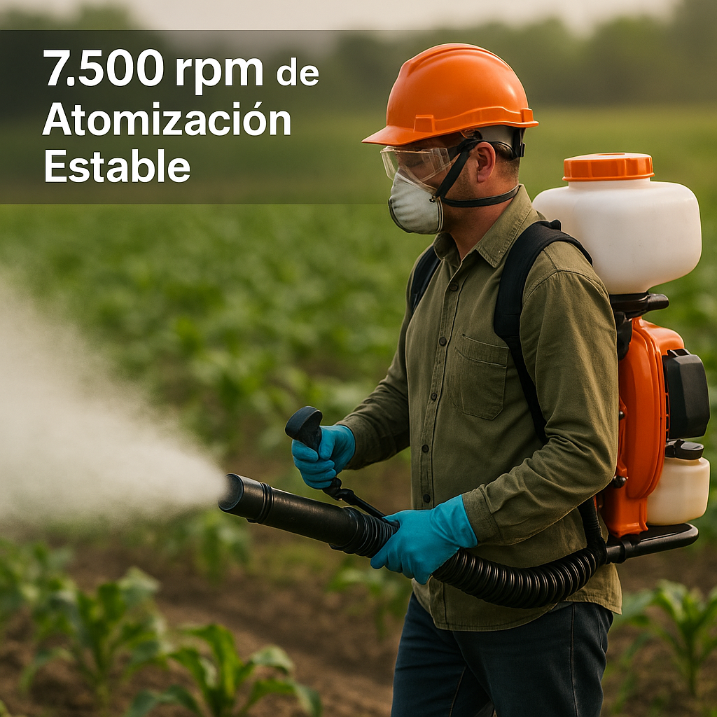 Fumigadora 3-en-1: nebuliza líquidos, pulveriza polvos y esparce granulados