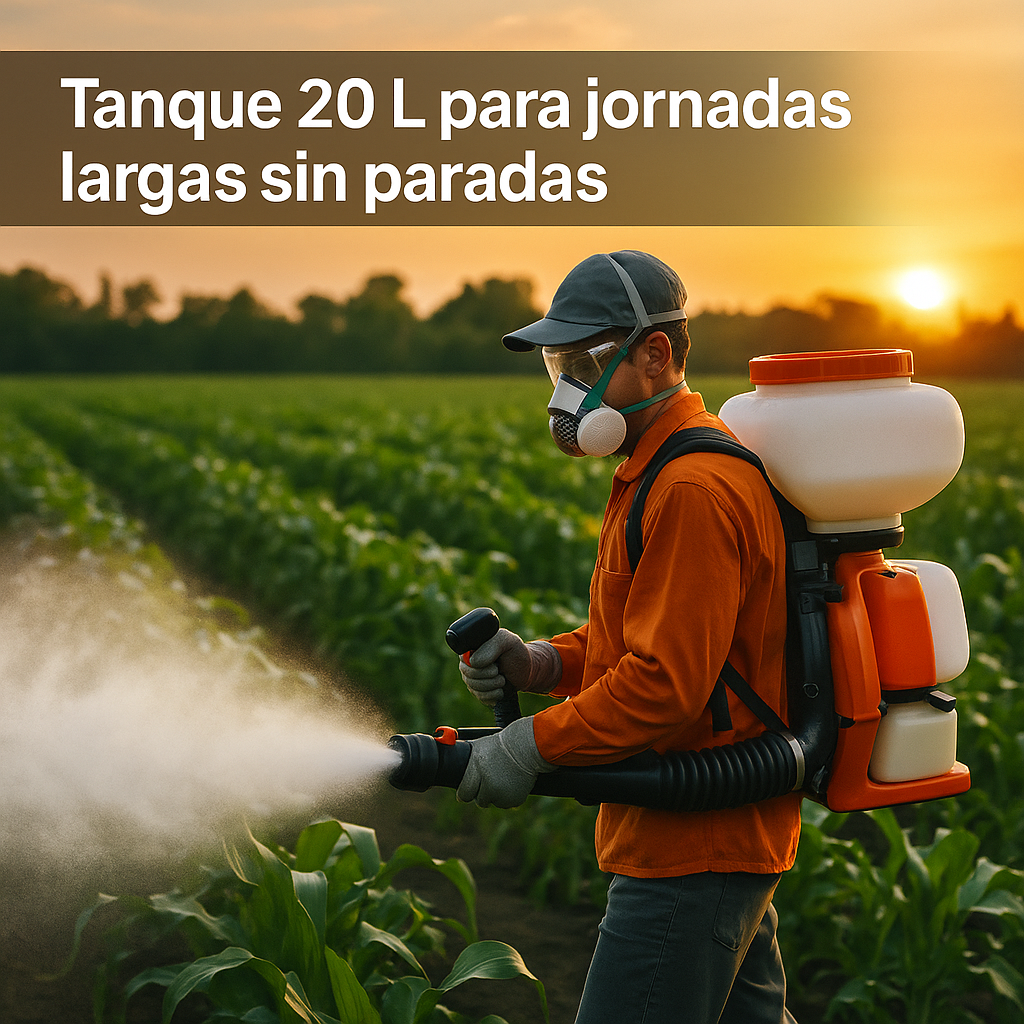 Fumigadora 3-en-1: nebuliza líquidos, pulveriza polvos y esparce granulados