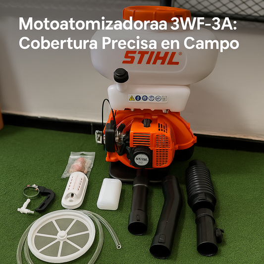 Fumigadora 3-en-1: nebuliza líquidos, pulveriza polvos y esparce granulados