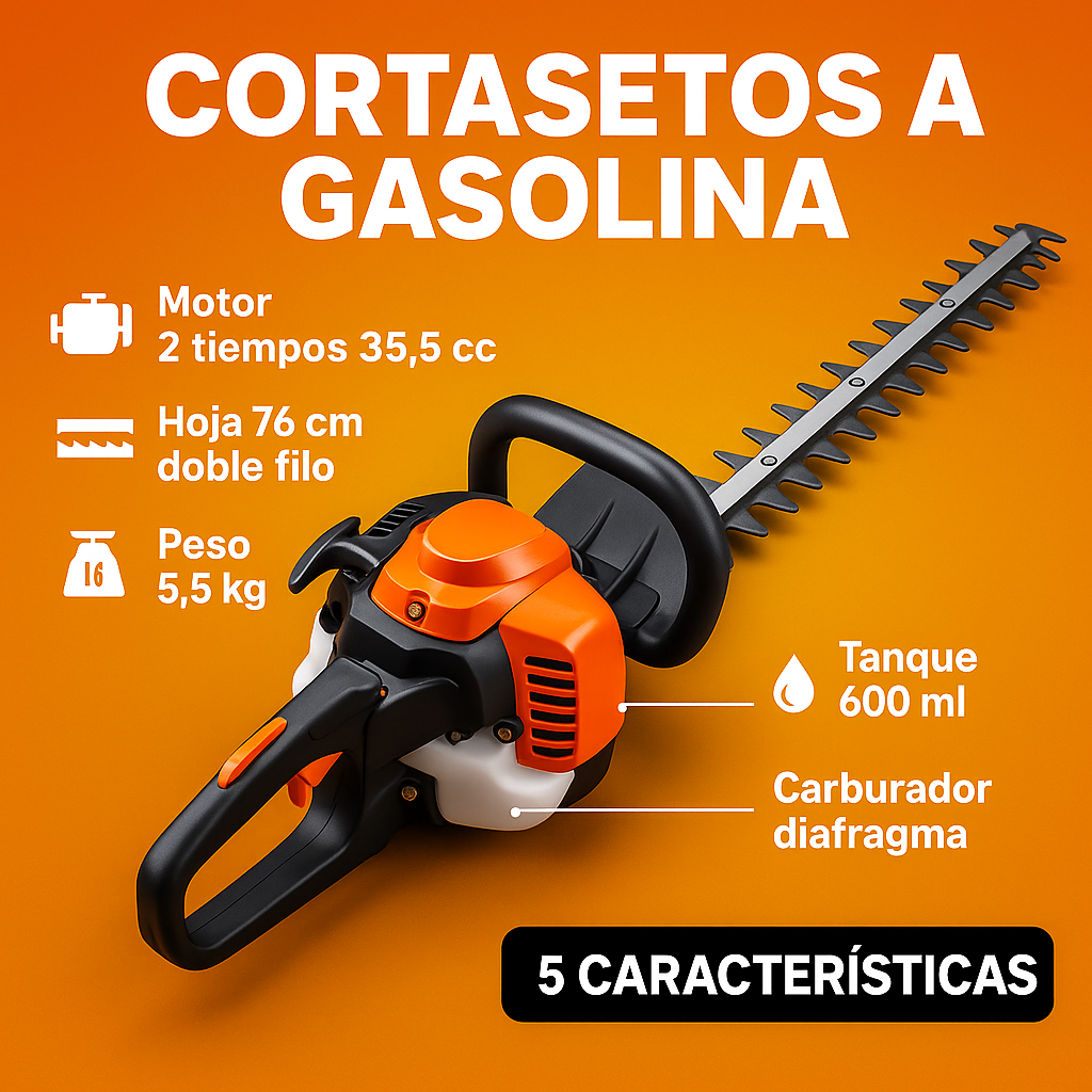 CORTASETOS A GASOLINA 35,5 cc – HOJA 76 cm + ACEITE