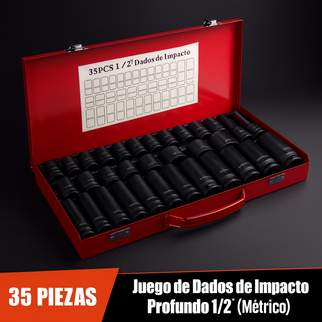Juego de copas de impacto de 35 piezas