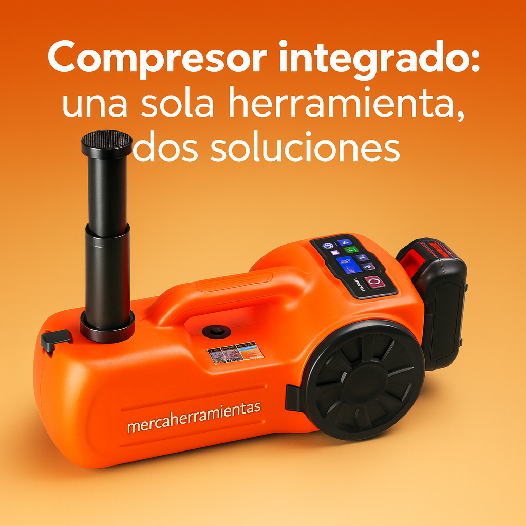 Gato hidráulico eléctrico 3T con compresor 12V