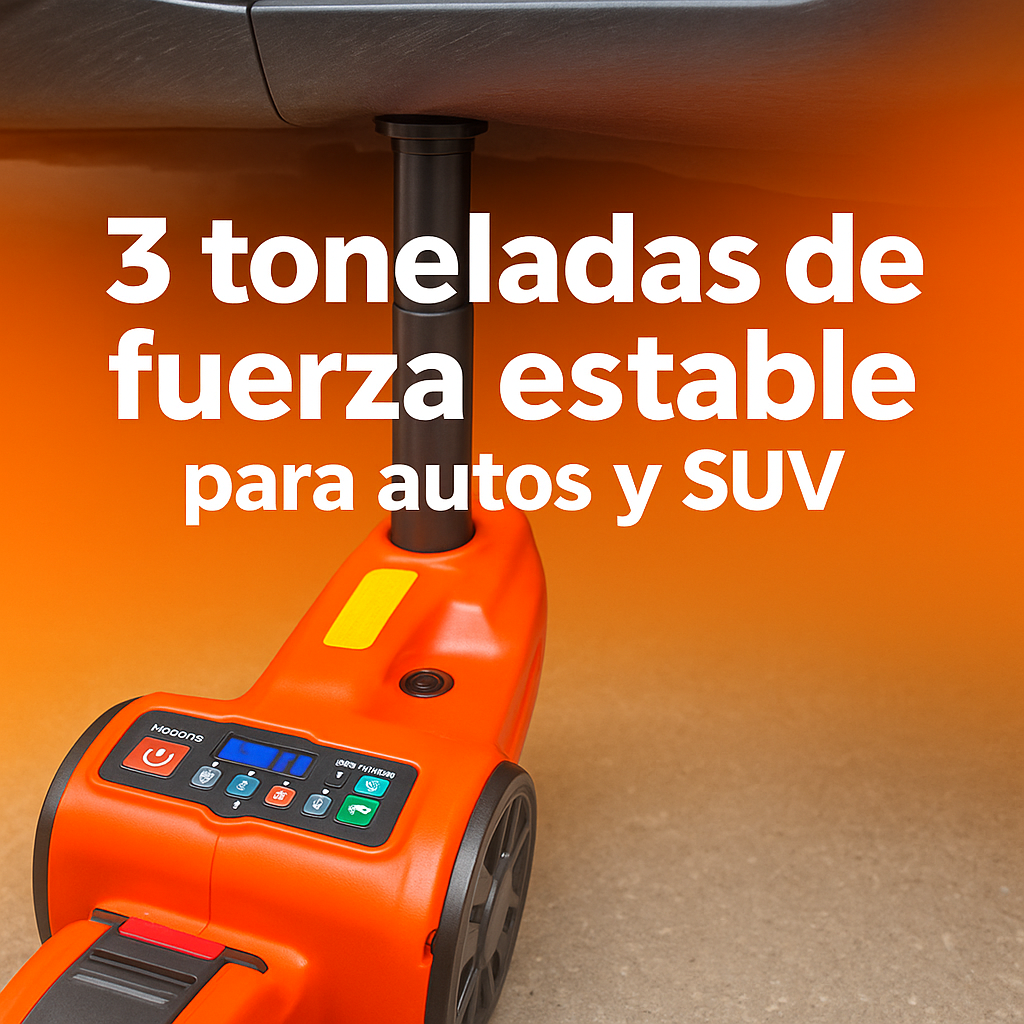 Gato hidráulico eléctrico 3T con compresor 12V