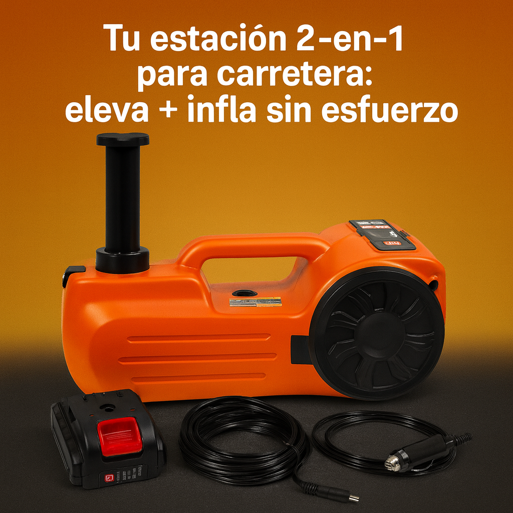 Gato hidráulico eléctrico 3T con compresor 12V