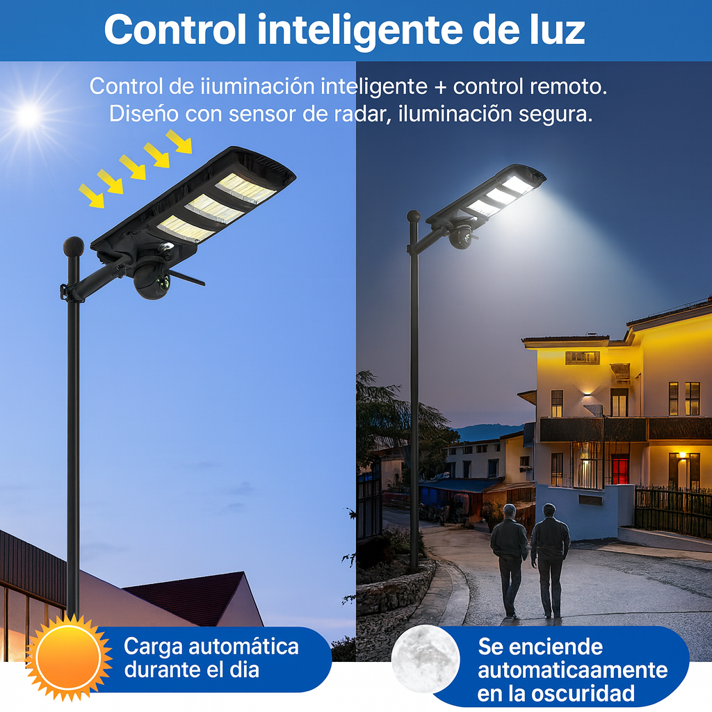 Reflector Solar 400 W CON CAMARA  SEGURIDA