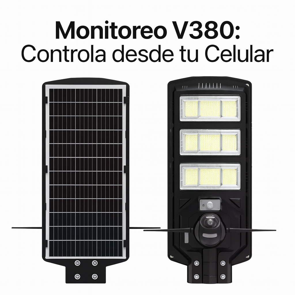 Reflector Solar 400 W CON CAMARA  SEGURIDA
