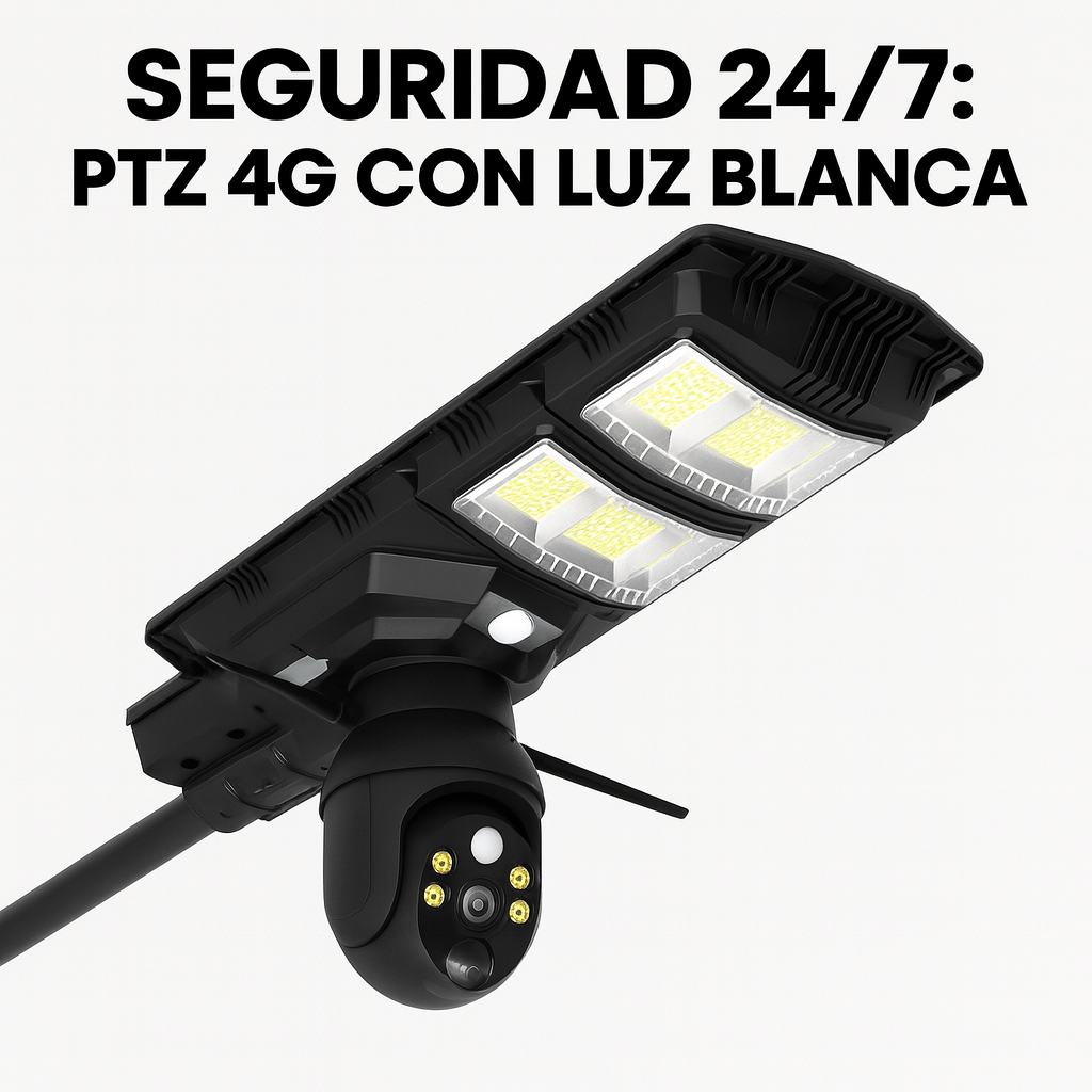 Reflector Solar 400 W CON CAMARA  SEGURIDA