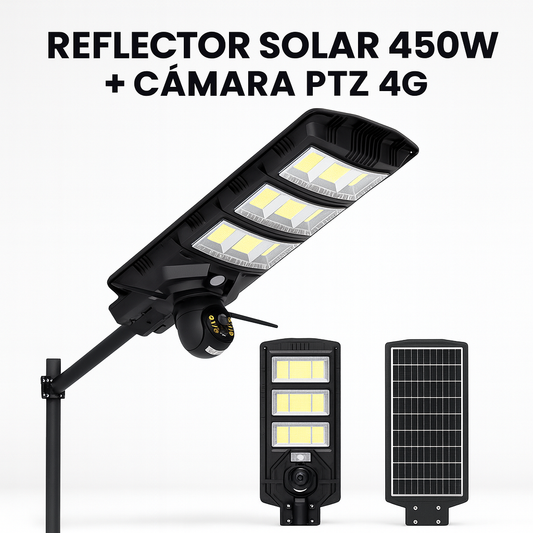 Reflector Solar 400 W CON CAMARA  SEGURIDA