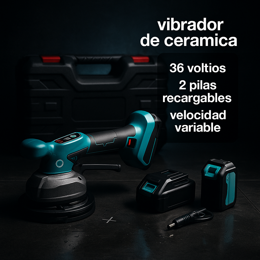 Vibrador de Baldosa MAKITA Inalámbrico 36V (2 baterías) – 5 Velocidades Ajustables