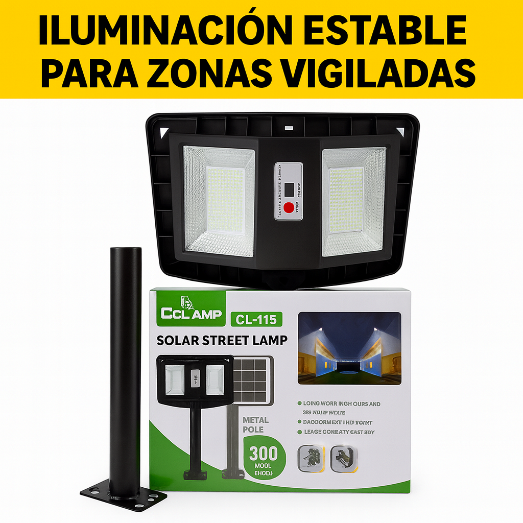 Lámpara Exterior con Panel Solar CL115