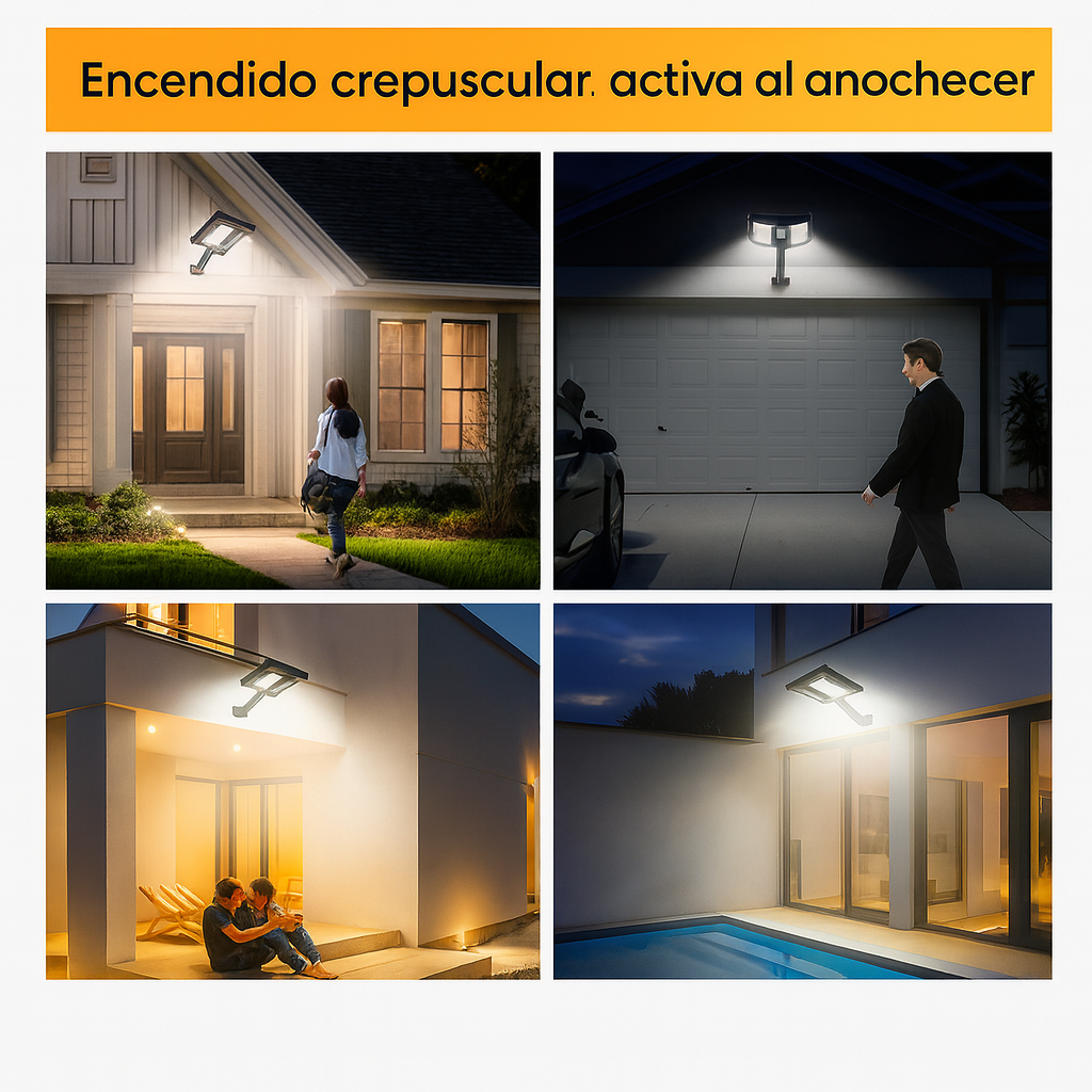 Lámpara Exterior con Panel Solar CL115