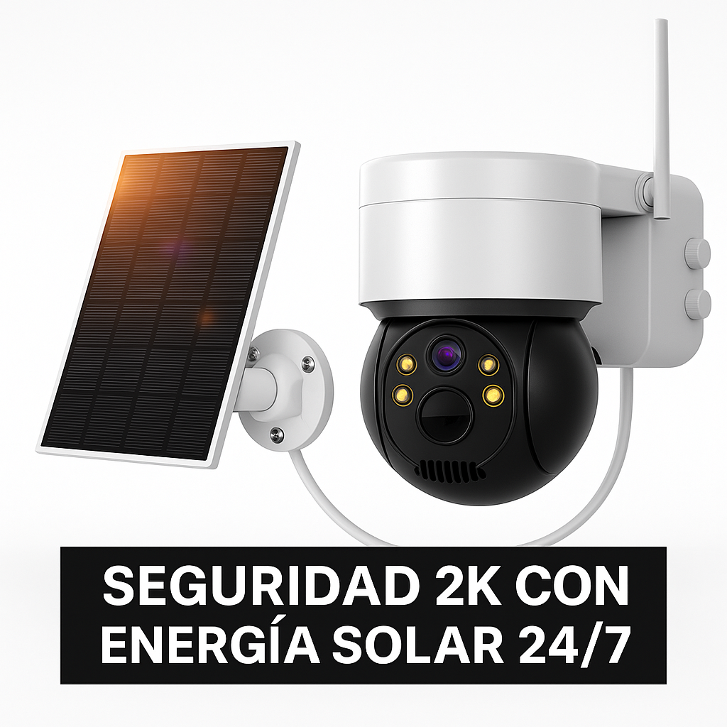 Cámara Solar WiFi 3 MP para Exteriores (IP65)