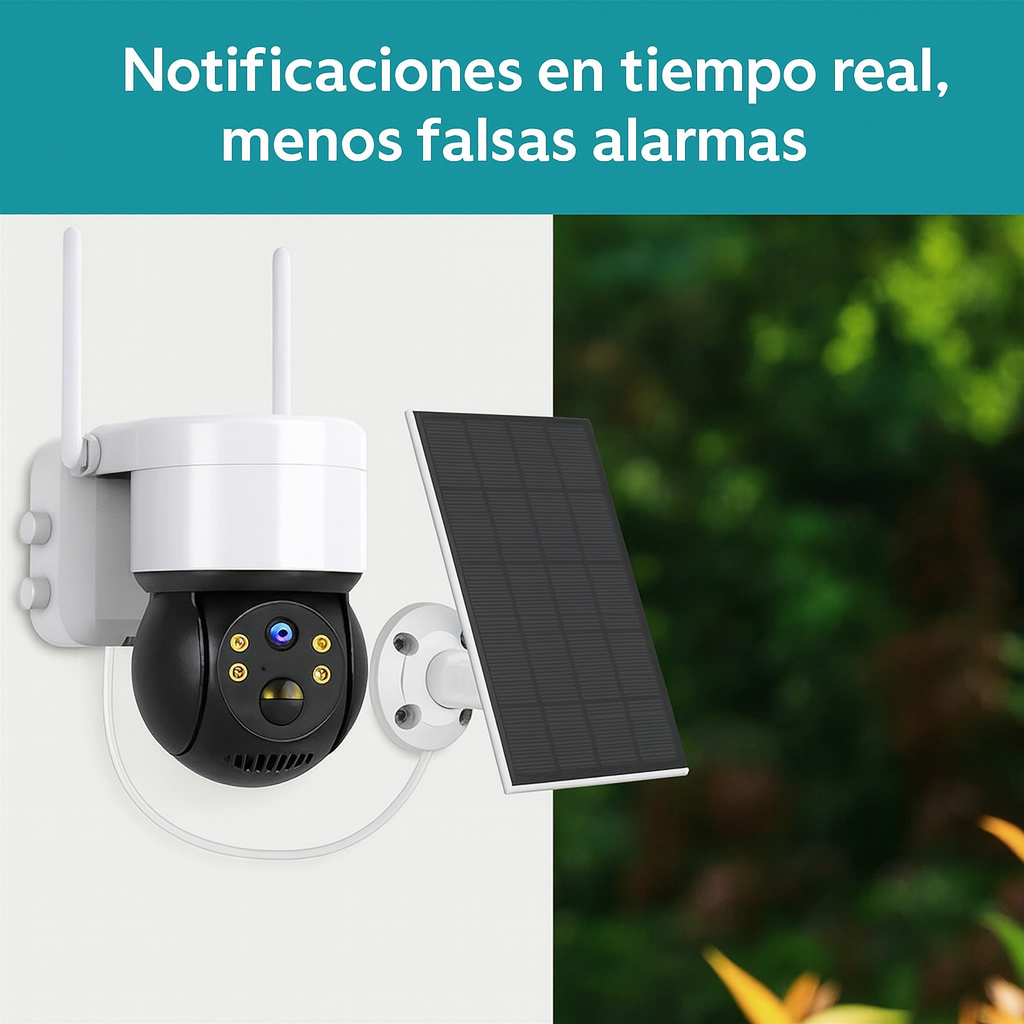 Cámara Solar WiFi 3 MP para Exteriores (IP65)