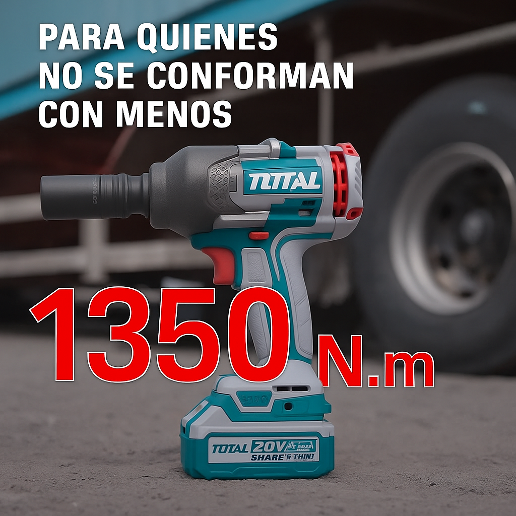 Combo Triple Llave de Impacto Brushless 20V – 400NM / 850NM / 1350NM + Cargador + 2 Baterías 1 Año de Garantía