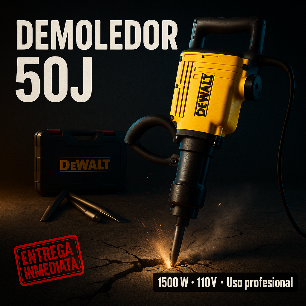 Demoledor Eléctrico DeWALT 50J (1500W, 1450 BPM, 110V)