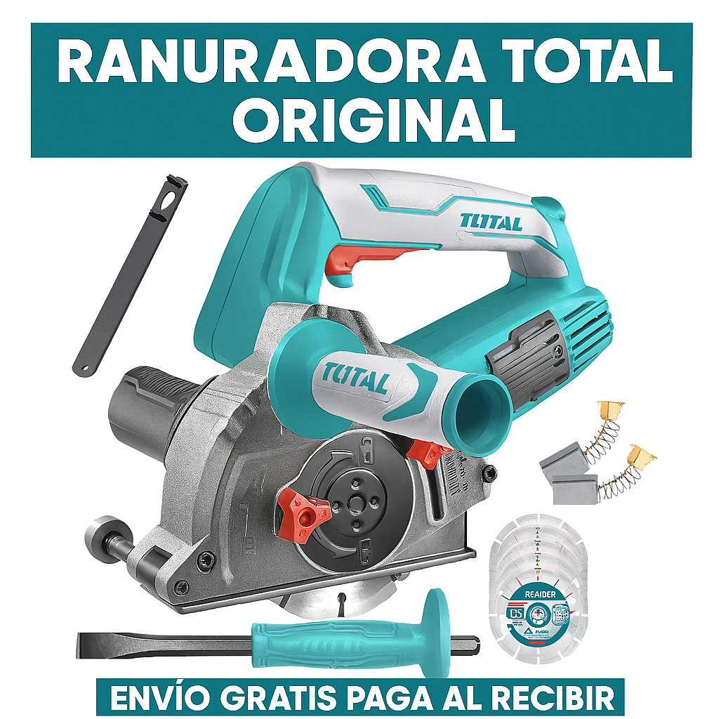 Ranuradora de Pared TOTAL 1500W – Precisión y Potencia para Cortes Profesionales