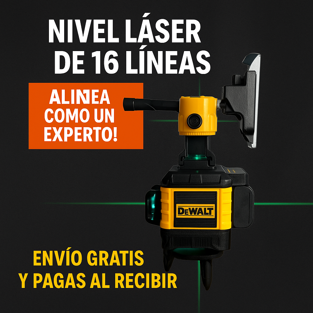 Nivel Láser DeWALT 16 Líneas Autonivelante -