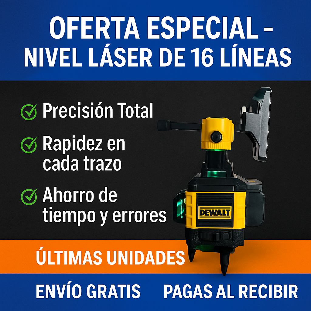 Nivel Láser DeWALT 16 Líneas Autonivelante -