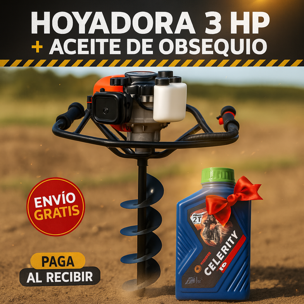 Hoyadora de Motor 3 HP – 2 Tiempos Shindaiwa