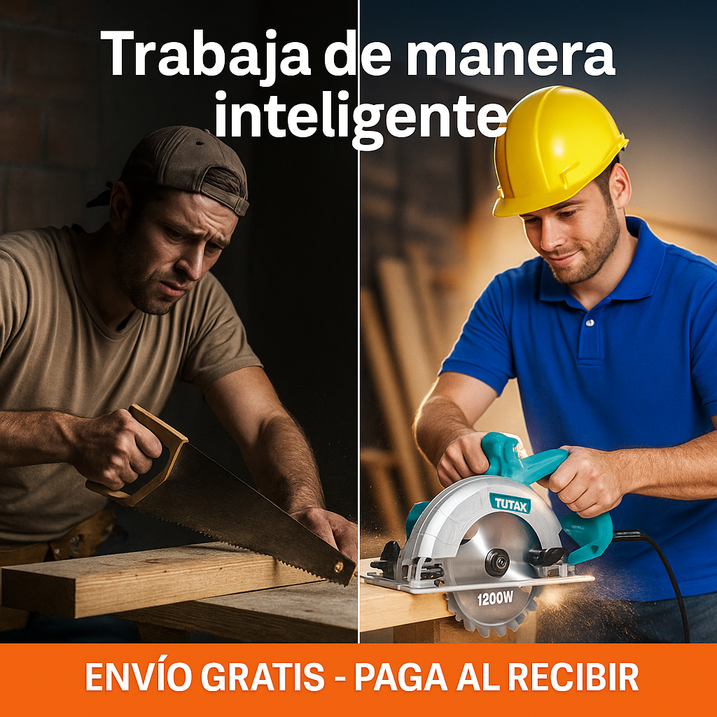 Potente Sierra Circular TOTAL 1200W 185 mm (7 1/4”) - 100% Original