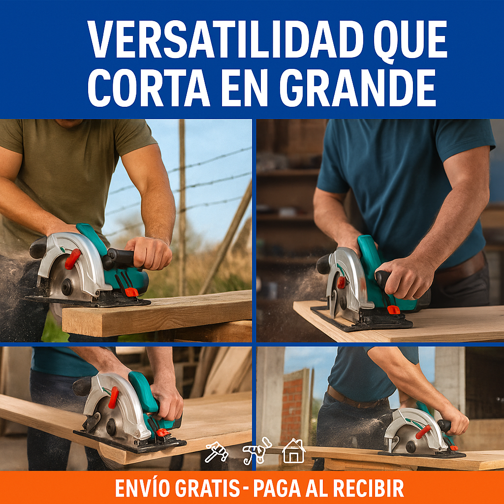 Potente Sierra Circular TOTAL 1200W 185 mm (7 1/4”) - 100% Original